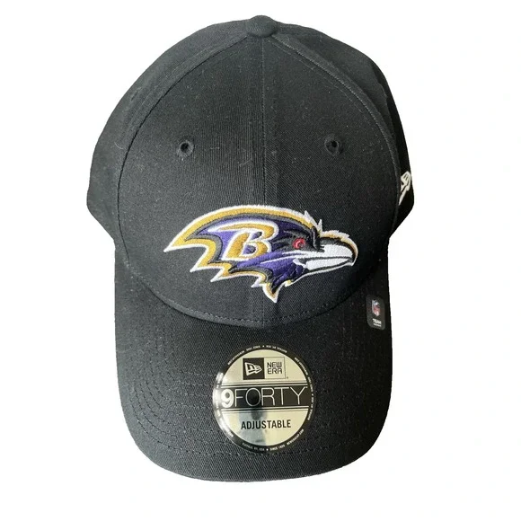 Baltimore Ravens New Era 9Forty Black Adjustable Snapback Hat Cap‎