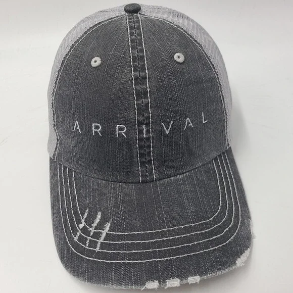 Arrival Movie‎ Promo Hat Adjustable Mesh Trucker Distressed 2016 Sci-Fi Thriller