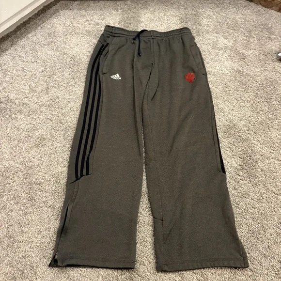 Indiana University Gray Player Issue Adidas Sweatpants IU Hoosiers L Tall Men LT
