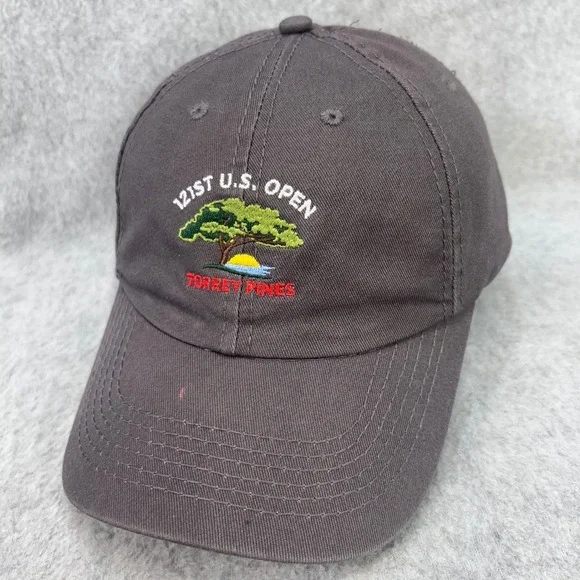 121st U.S. Open Torrey Pines Mens Gray USGA Hat Member Golf Baseball Cap OS