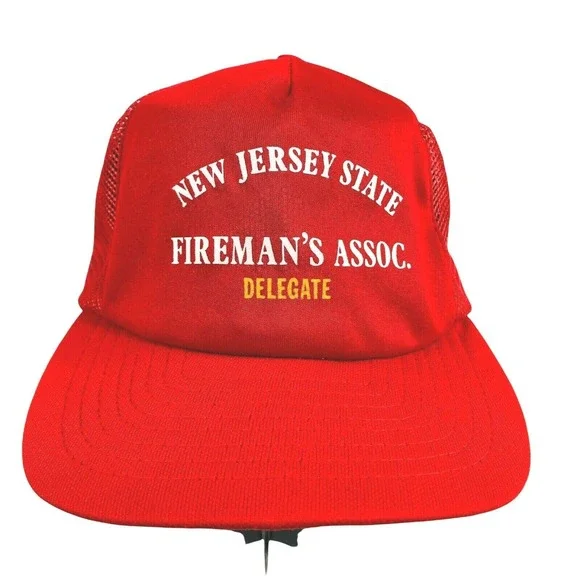 Vintage New Jersey Firemans Assoc. Hat‎ Size M-L