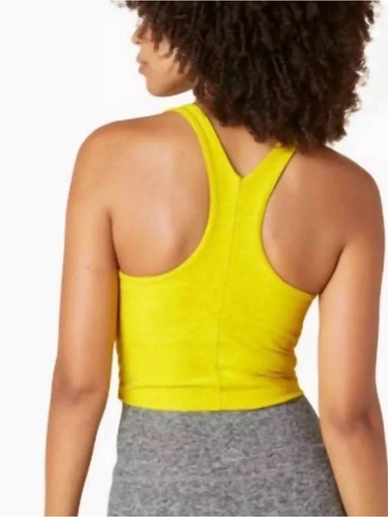 Beyond Yoga Spacedye Focus Cropped Tank in color  Chartreuse size Xs