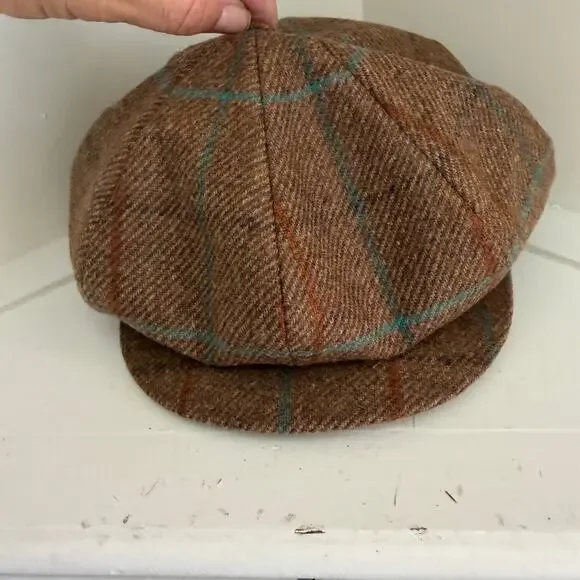 JJ Hat Center Rich Wool by Morgado tweed newsboy cap