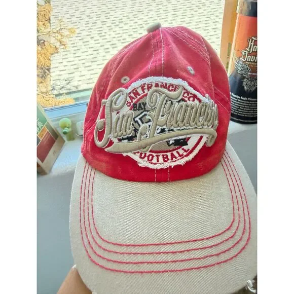 Leader of the Game San Francisco Football Distressed Hat Strapback Red