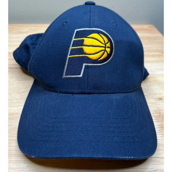 Indiana Pacers Strapback Hat Mens‎ Blue Baseball Cap Embroidered Logo NBA