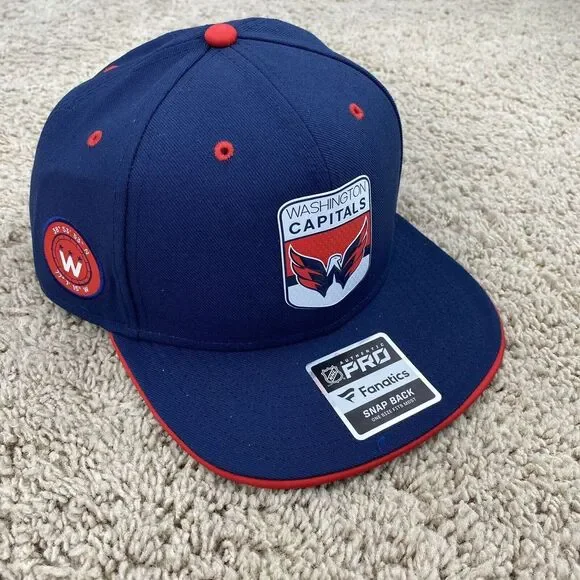 Washington Capitals Hat 2023 NHL Draft Fanatics Pro SnapBack Navy Side Patch Csp