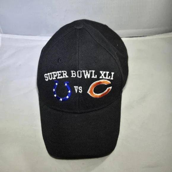 Super Bowl‎ XLI 2007 NFL Cap Hat Adjustable OSFM Blue Indianapolis Colts