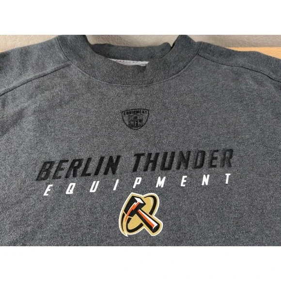 Berlin Thunder Gray Pullover Sweatshirt Mens 2XL NFL Reebok