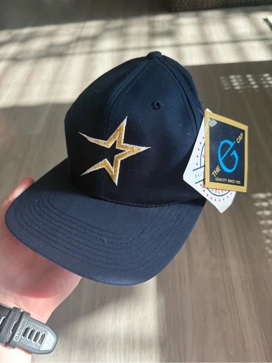 Vintage Houston Astros The Game Snapback Hat Navy Gold Star MLB NOS
