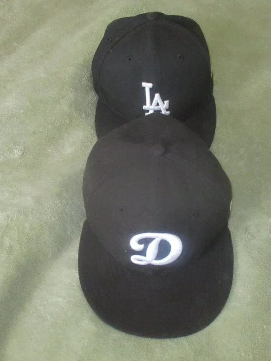 2 DODGERS NEW ERA 59FIFTY Fitted BB Hats Sz. 7