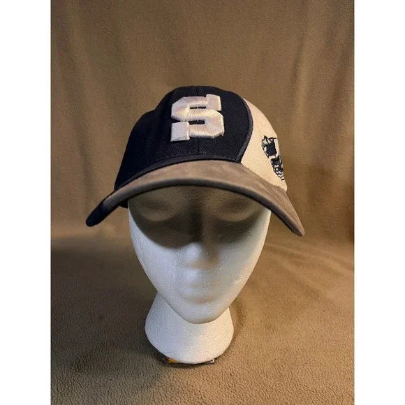 Penn State Nittany Lions Hat Navy White Grey S Logo Adjustable Baseball Cap