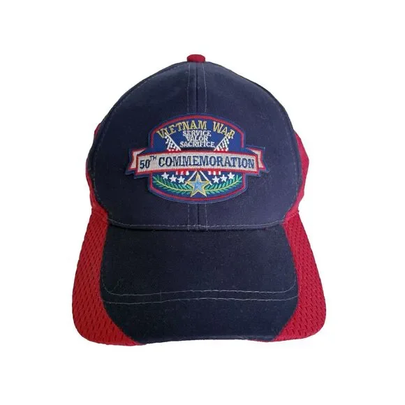 +Vietnam War 50th Commemoration Service Valor Sacrifice Strapback Baseball Cap