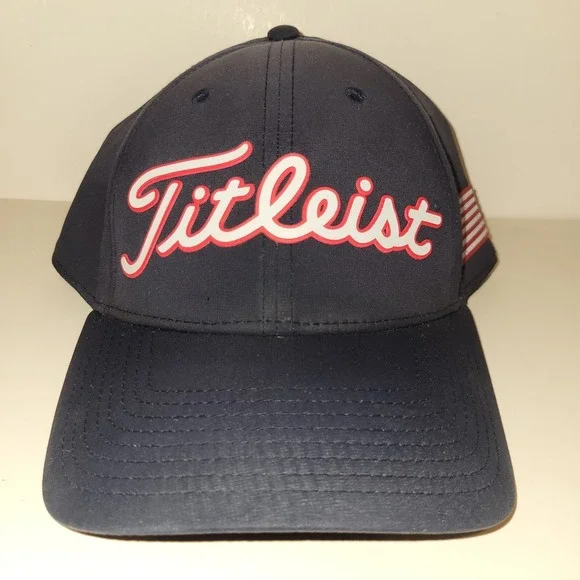 Titleist Live‎ Free And Golf Adjustable Hat Cap American Flag USA Blue
