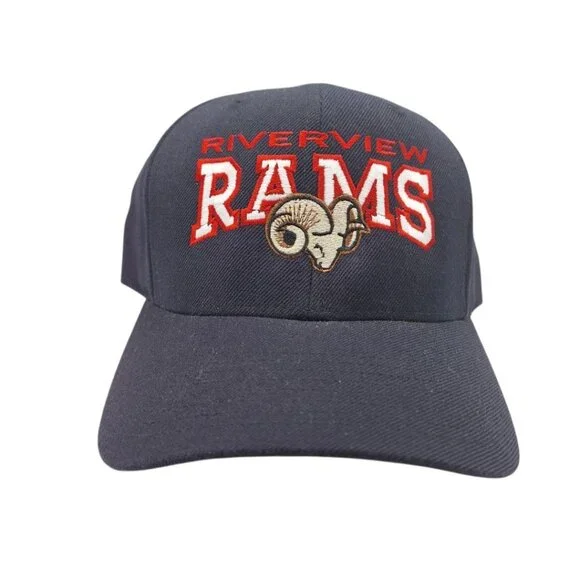 Riverview Rams Ball Cap Sports Fan‎ Adult 705W Adjustable Strap Blue Red
