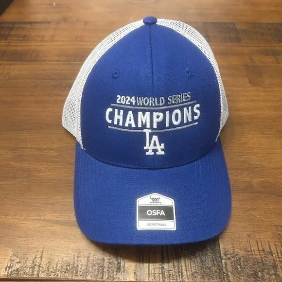 2024 LA Dodgers World Series Champions Cap Trucker Hat One Size Snapback MLB NEW