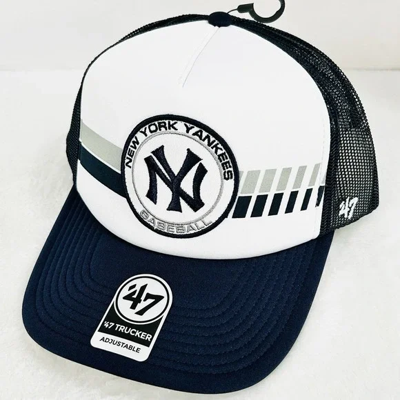 New York‎ Yankees '47 Brand Wax Pack Trucker Hat Cap Snapback Adjustable MLB
