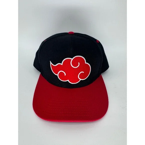 Ripple Junction Snapback Hat Mens  Black Red Naruto Akatsuki Cloud Logo