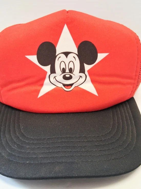 Vintage 1980's Adult Mickey Mouse Trucker Style Hat Snapback Closure Cap EUC