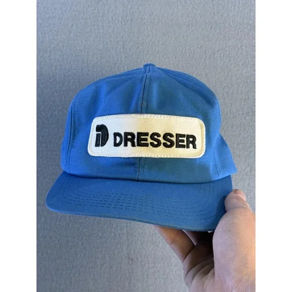 Vintage Dresser K-Products Hat Cap Snap Back Mens One Size Blue‎ Twill Patch