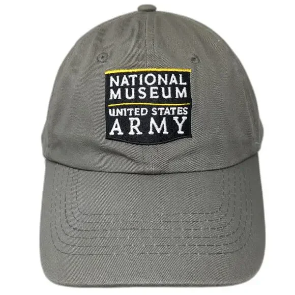 National Museum United States Army Green One Size Baseball Cap Hat Sponsor Logo