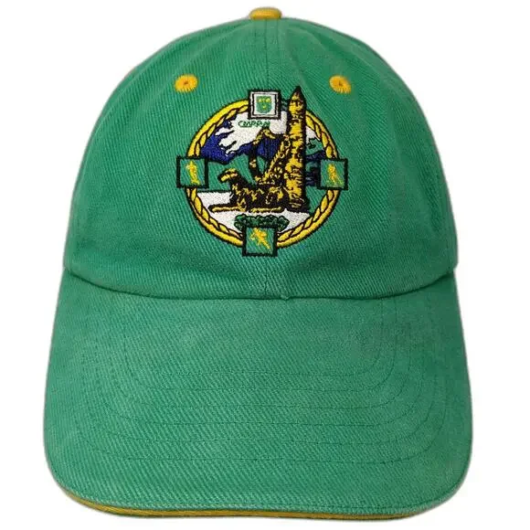 Baseball Cap Green One Size Kerry Ireland GAA Crest Embroidered Hat Slideback