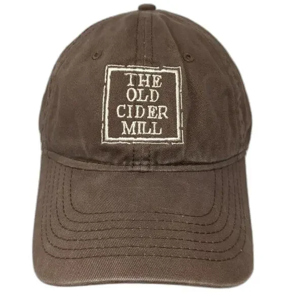 Sportsman Baseball Cap Brown One Size The Old Cider Mill Glastonbury CT Hat