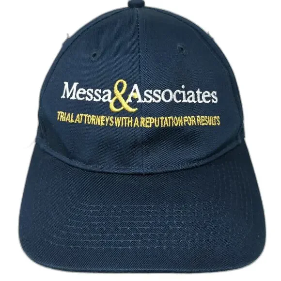 Port & Company Blue Baseball Cap One Size Messa & Associates Strapback Law Hat