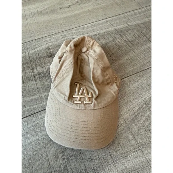 New Era LA Dodgers Khaki Tan Tonal Logo Adjustable Baseball Hat OSFM