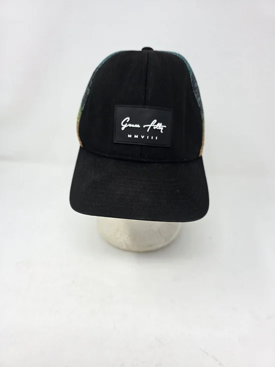 Grace Folly Trucker Hat OSFA Black Gradient Mesh Snapback Sunset Landscape