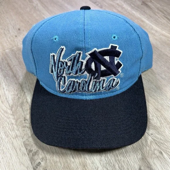 VTG UNC North‎ Carolina Tar Heels Snapback Hat The Game Youngan Blue Wool Cap