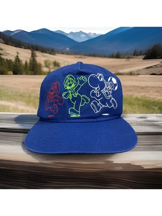 Super Mario Brothers Yoshi Mario Cart Video Games Nintendo Baseball Cap Sz Youth