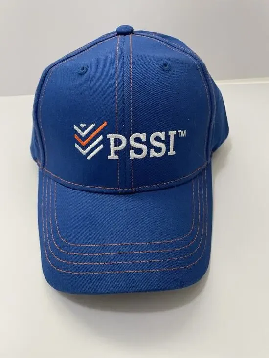 PSSI Packers Sanitation Services Blue Orange Embroidered Logo Baseball Cap Hat