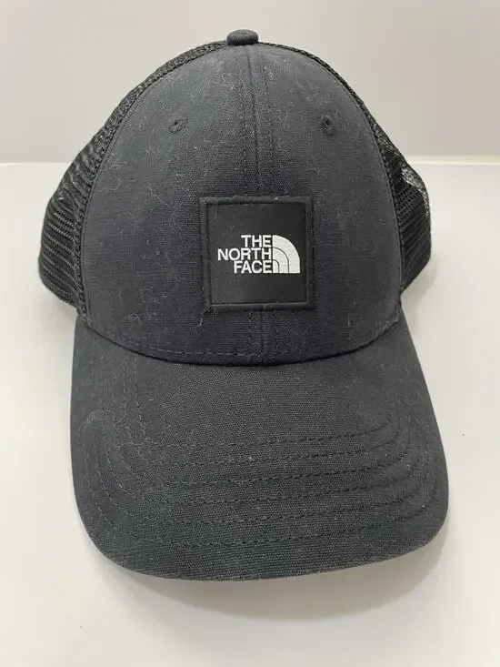 North Face Snapback Black Trucker Mountain Patch Mesh Back Adjustable Hat Cap