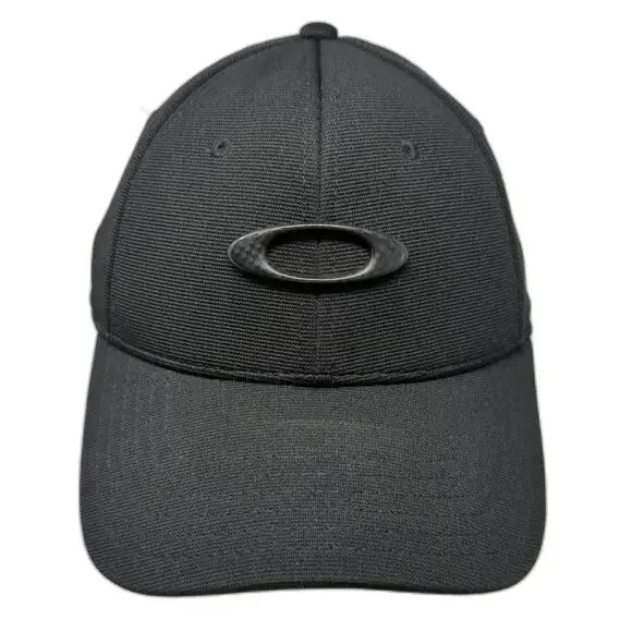 Oakley Baseball Cap Black M Performance Flex Carbon Fiber Icon Curved Brim hat