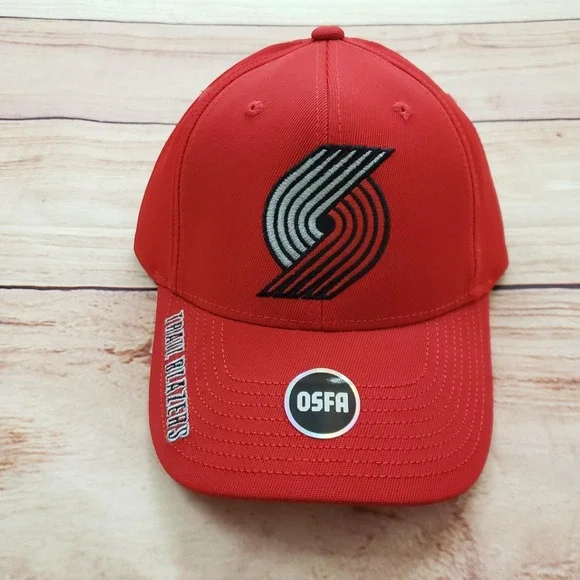 Portland Trail Blazers Hat Cap Fitted OSFA Red NBA Basketball Mens‎ One Size