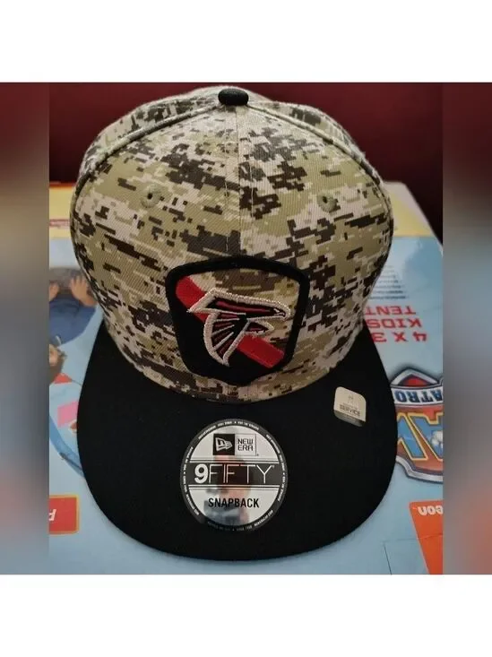 Atlanta Falcons New Era 2023 Salute To Service 9FIFTY Snapback Hat - Camo/Black