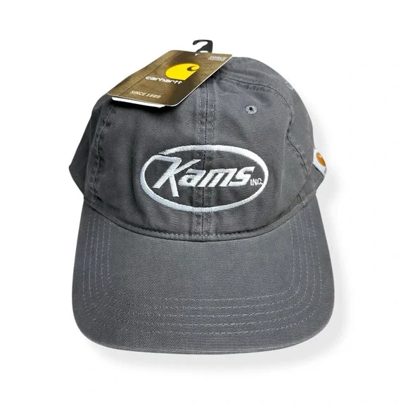 NEW Carhartt Men's Cotton Canvas Hat Adjustable Baseball‎ Cap Gray *Company Logo