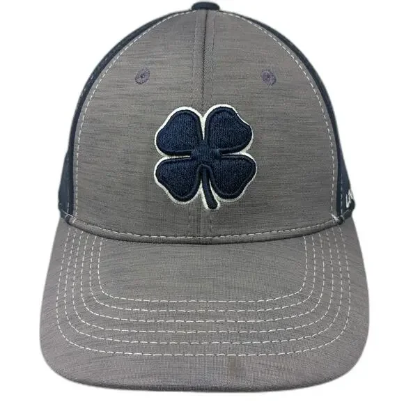 Black Clover Baseball Cap Blue M Live Lucky Clover Logo Fitted Stretch Hat