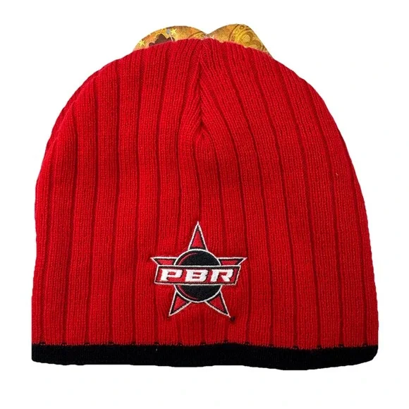 NEW PBR Professional Bull‎ Riding Knit Beenie Winter Cap Hat Rodeo Cowboy Ranch
