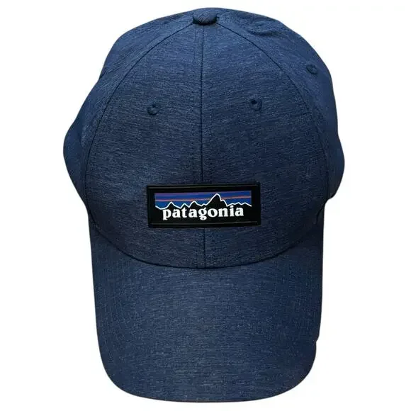 Patagonia Blue Cotton Small Logo P-6 Snap Back Baseball Hat