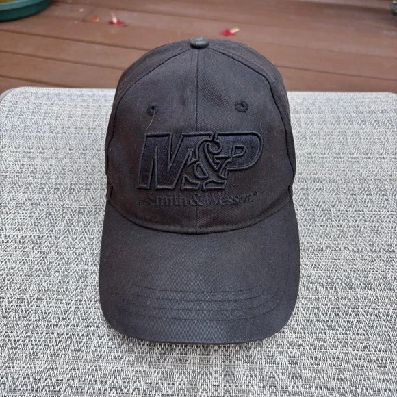 Smith & Wesson M&P Hat Mens OSFA Black Excellent Embroidered Logo Cap