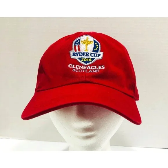2014‎ Ryder Cup Golf Hat Red Embroider Gleneagles Scotland AHead Vintage Classic