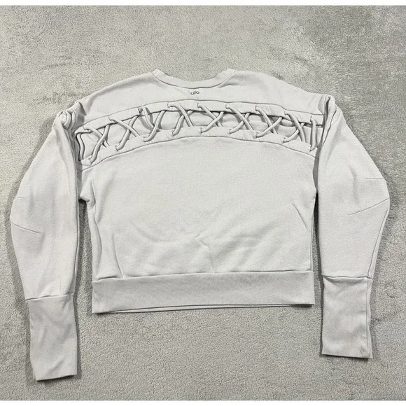 Alo Yoga Sweatshirt Womens Medium Gray Pullover Fleece