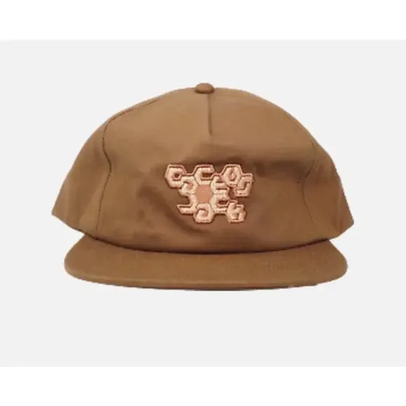 Cactus‎ Jack Brown Snapback Hat Embroidered Geometric Logo