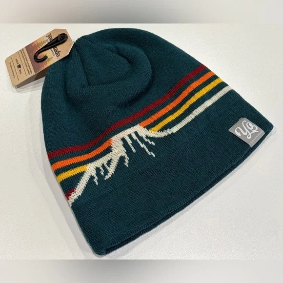 Yo Colorado Table Mesa Beanie Dark Teal NWT Hat Golden Skylly Style Warm