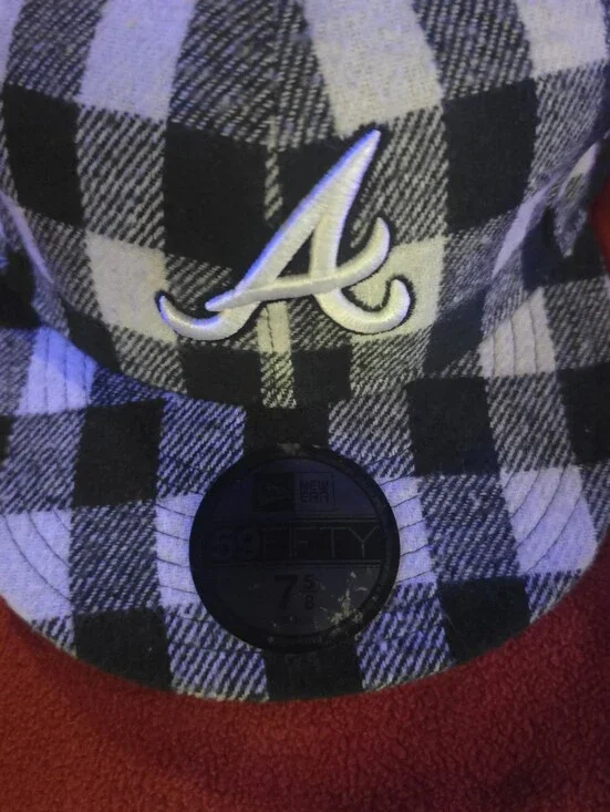 Atlanta Braves Plaid New Era Fitted Hat