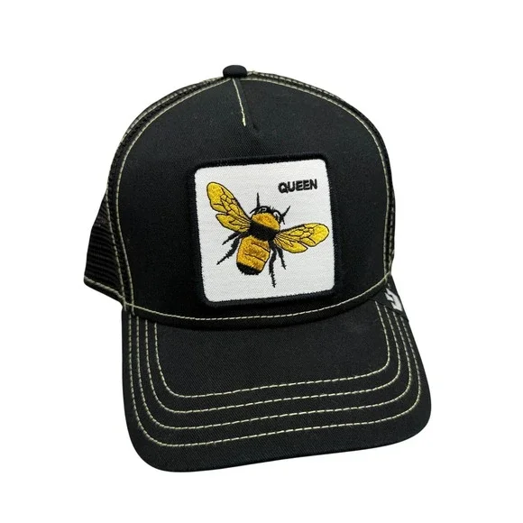 Goorin Bros Hat Unisex OSFM Black The Farm Queen Bee Trucker Snapback Patch