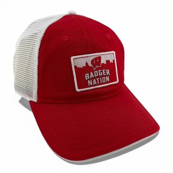 Fanatics University of Wisconsin Badgers Nation Logo Snapback Adjustable Dad Hat