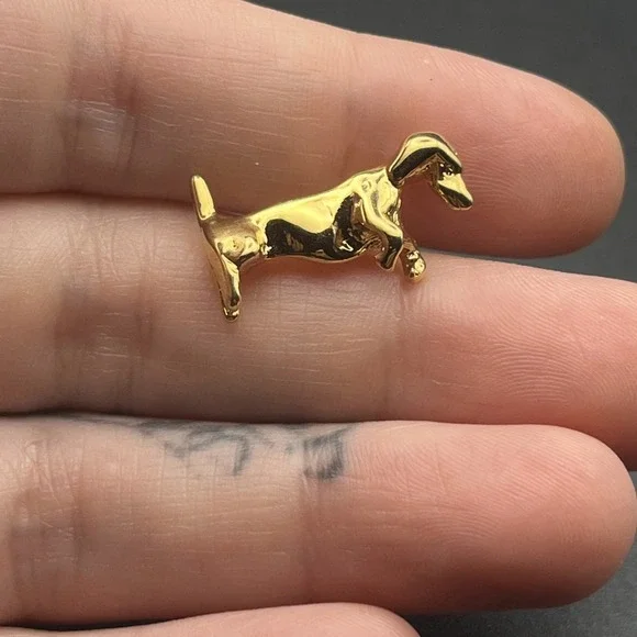 Dachshund Dog Puppy Gold Tone Lapel‎ Hat Pin