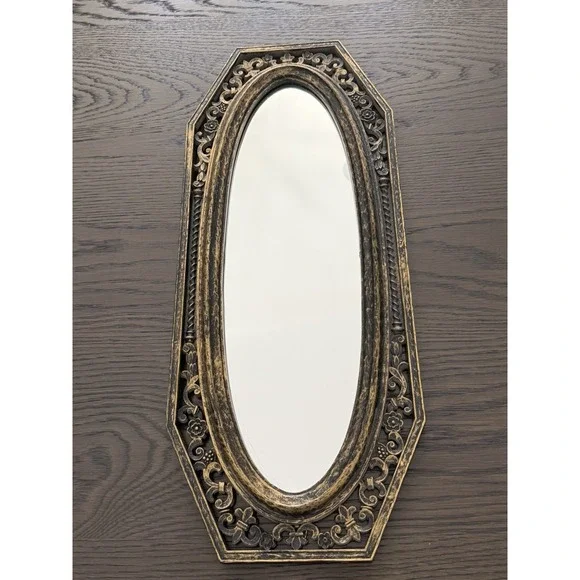 Vtg Syroco MCM Mirror #4912 Gold Ornate Hollywood Regency USA Wall Decor 22